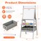 Grey 3-in-1 Kids Art Easel with Magnetic Chalkboard and Whiteboard Perfect Gift for Boys and Girls